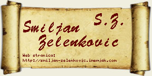Smiljan Zelenković vizit kartica